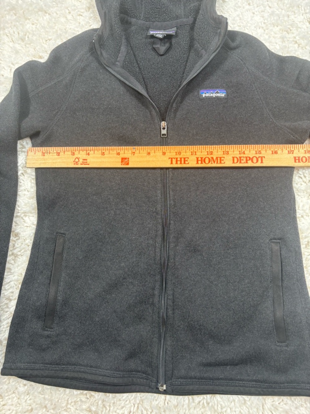Patagonia Better Sweater Knit Fleece Hoody Black Full Zip Jacket Women’s M - Picture 5 of 9